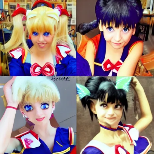 Prompt: photo of real life sailor moon