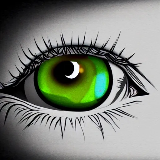 Prompt: surreal eye, digital art