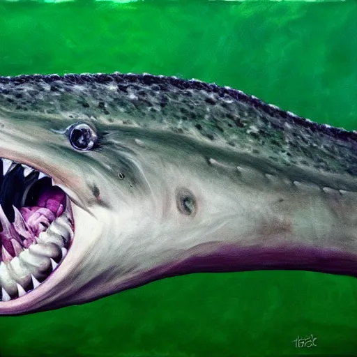 Image similar to pickle shark. hyperdetailed photorealism