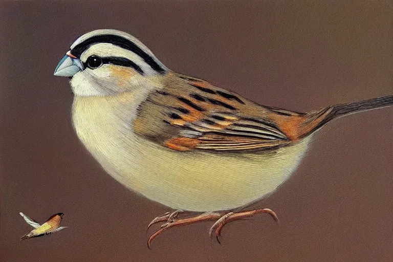 Image similar to the most beautiful painting of a sparrow