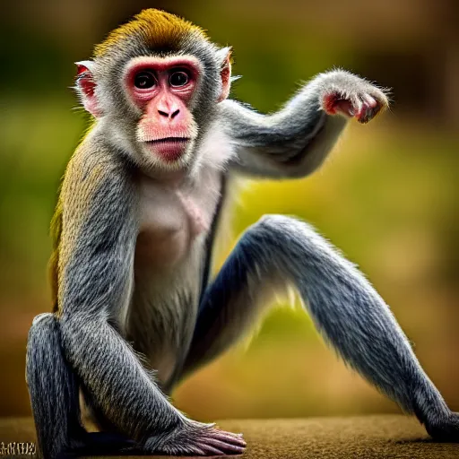 Image similar to dancing monkey, 8k, 4k, professional photography, award winning photo