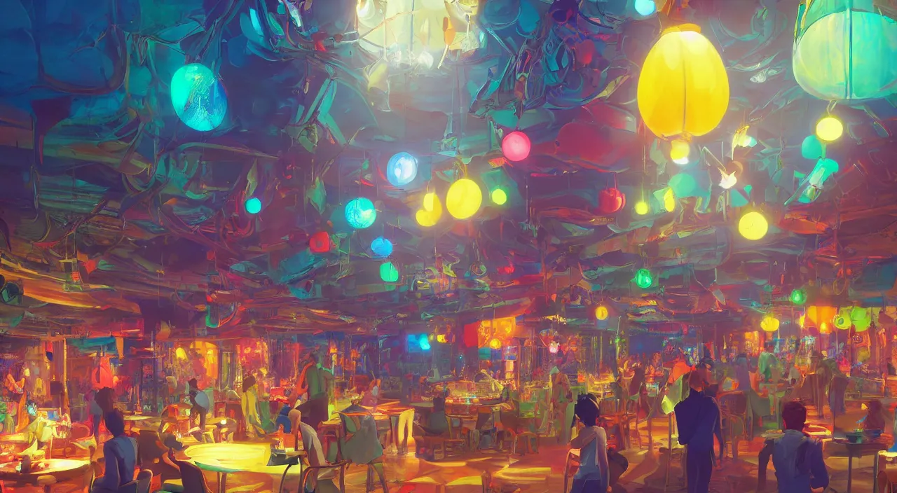 Image similar to bazaar zouk oriantal multicolorful sky shine place mosquet painting stylized digital video game icon global illumination ray tracing 8 k hd resolution, by ilya kuvshinov and cushart krentz and gilleard james