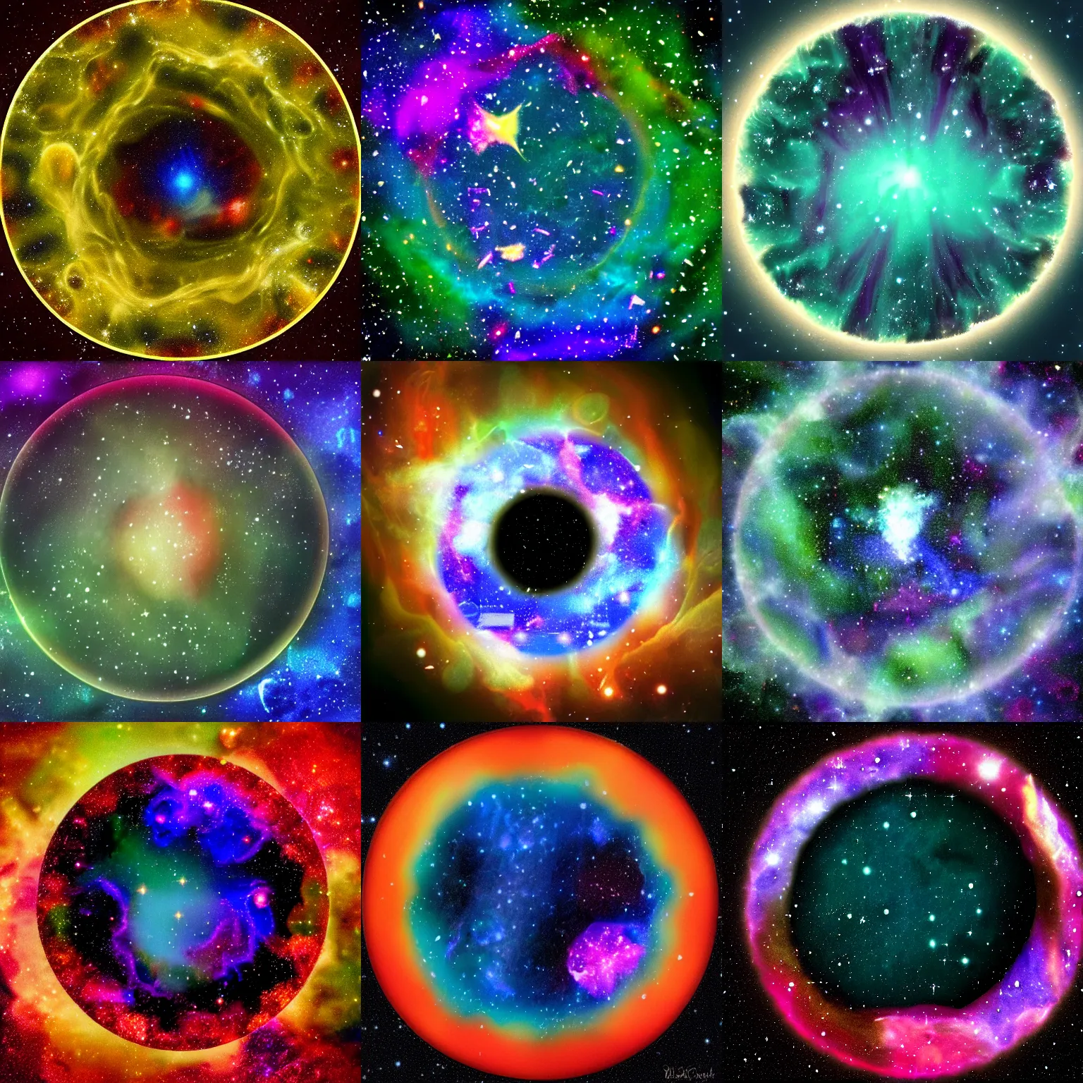 Prompt: a nebula inside a petri dish, digital art