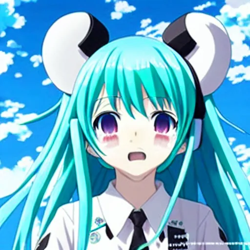 Image similar to Anime key visual of hatsune miku, official media