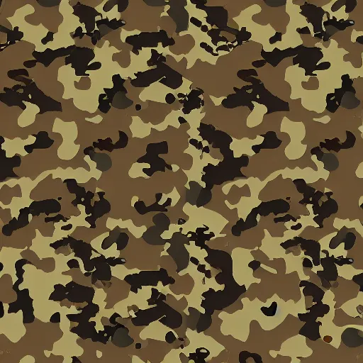 Prompt: steampunk camouflage pattern
