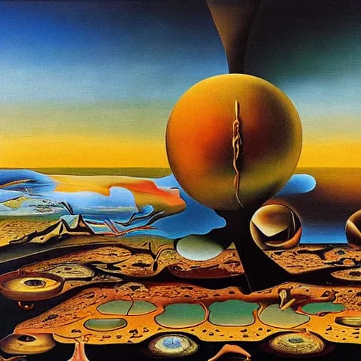 Image similar to the world between death and life, surrealistic extremely detailed painting, by damien gilley and salvador dali