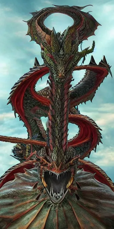 Image similar to 3D draconic staff, dragon staff,((((((((((((((dragon head))))))))))))))) on top of the staff, ((((dragon head)))) on top of the magic staff!!!!!!!!!!, glowing draconic staff, epic fantasy style art, fantasy epic digital art, epic fantasy weapon art, wallpaper style art