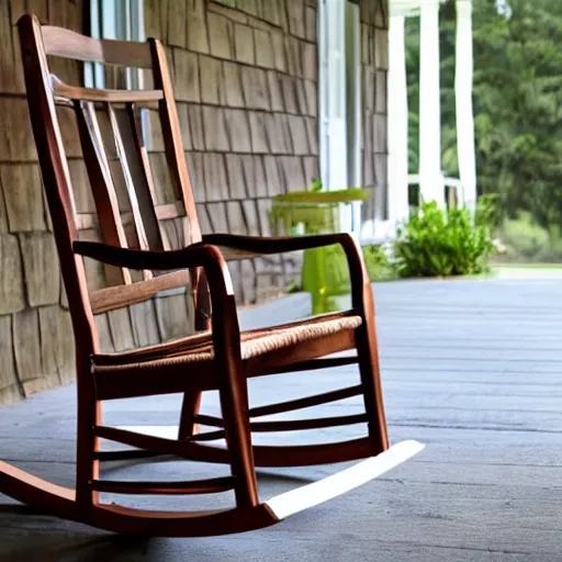 Prompt: a bible set on a rocking chair on a southern porch