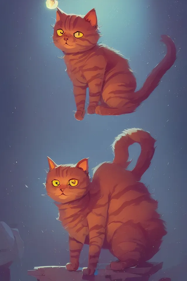 Image similar to cute cat, by victo ngai and andreas rocha and greg rutkowski, trending on artstation, unreal engine, 8 k hd wallpaperjpeg artifact, blur, artfact