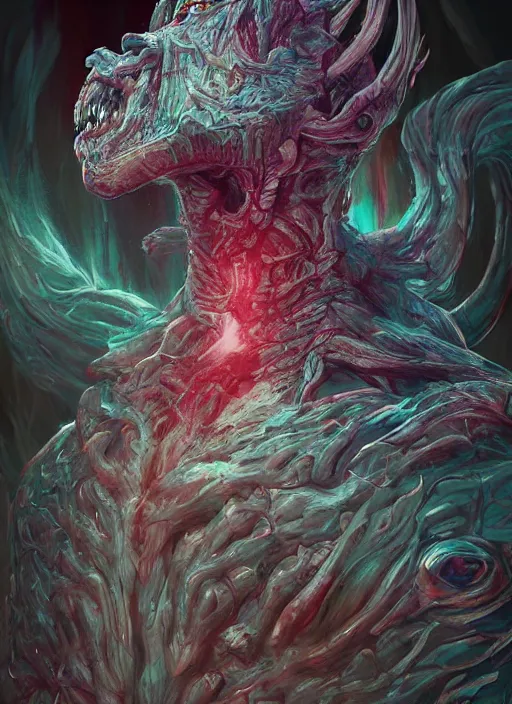 Image similar to full body and head monster anatomy, ross tran, vivid colors, anatomical, highly detailed sculpture, intricate detailed, ommatidia, 8 k, cinematic atmosphere, post - processing