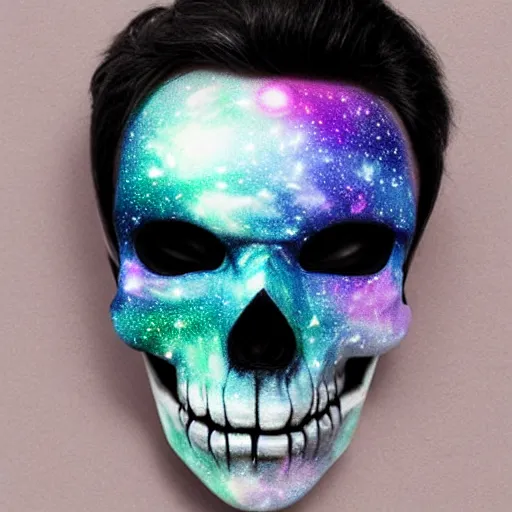 Image similar to galaxy skull gothic mask