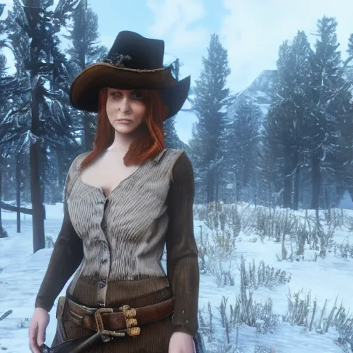 Image similar to Sadie from Red Dead Redemption 2 in Skyrim