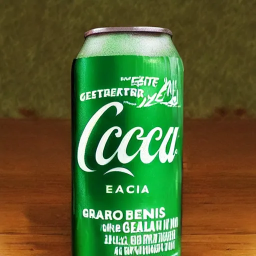 Prompt: green coca-cola