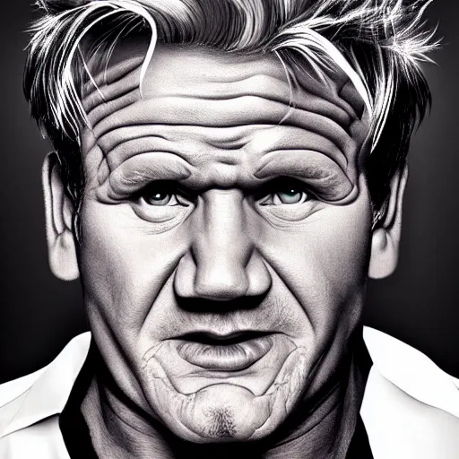 Image similar to Gordon Ramsay transforms into the Hulk, 4k, stock photo, realistic, full body