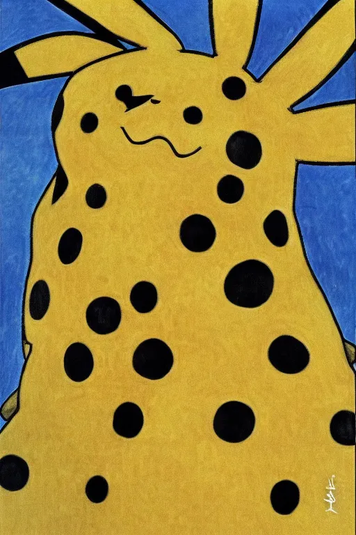 Image similar to Pikachu by Gustav Klimt