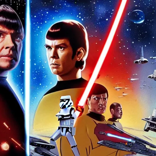 Image similar to star wars vs star trek