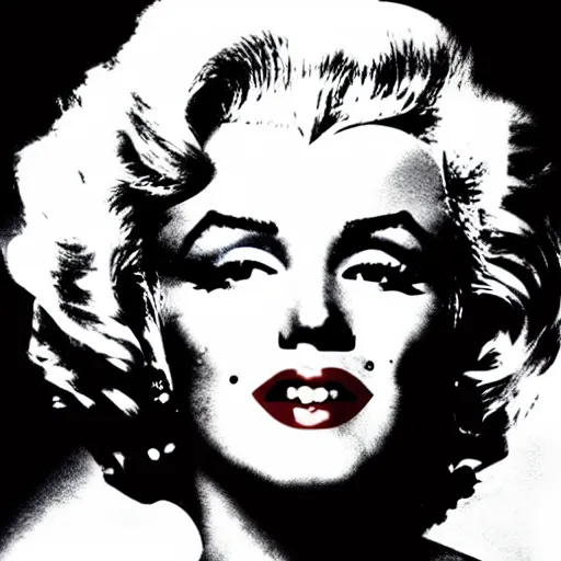 Prompt: Marilyn Monroe's ghost suing Andy Warhol for copyright infringement