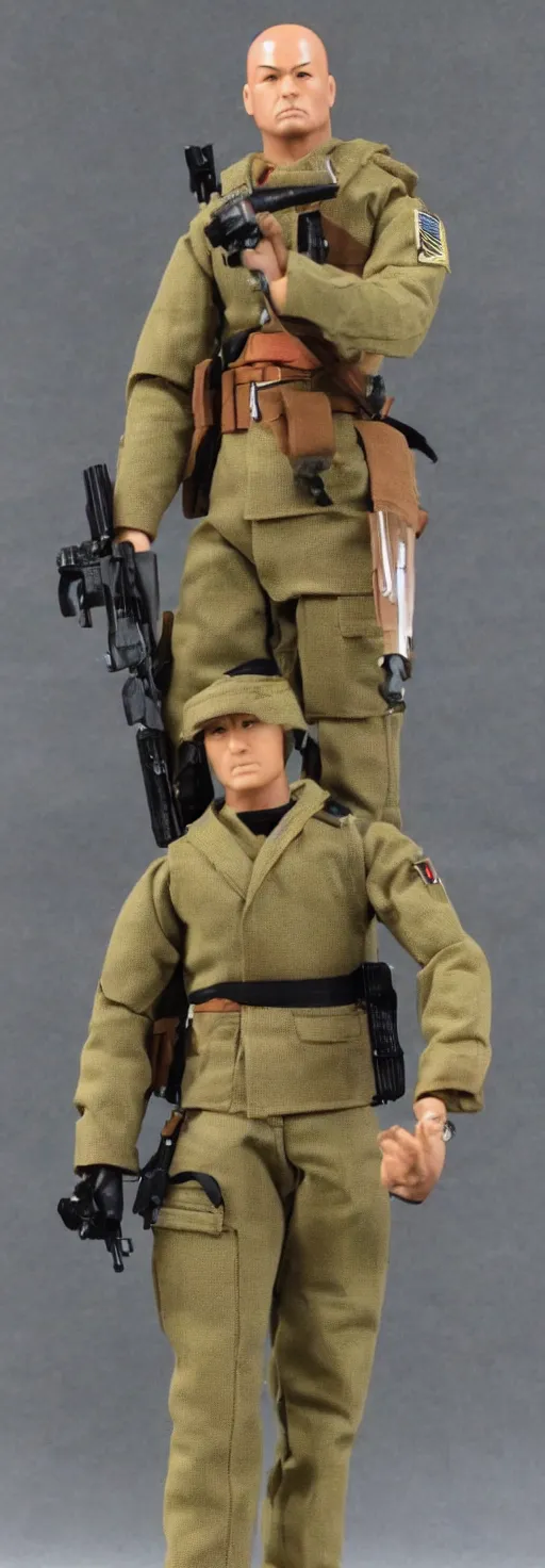 Prompt: 1 9 8 0 hasbro style gi joe action figure, full body, highly detailed. military, sci fi, photorealistic