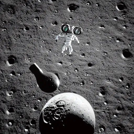 Prompt: an alien taking a wine bath on the moon.