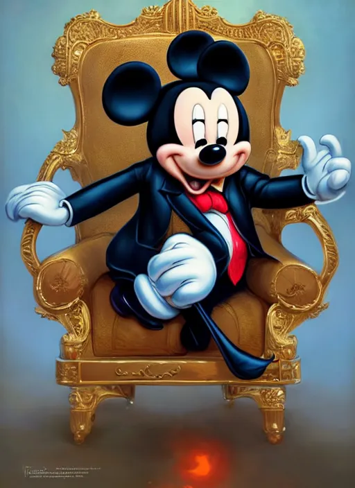 formal portrait of mickey mouse as donald trump, | Stable Diffusion ...