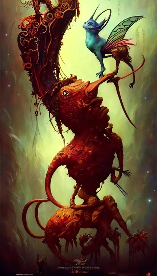 Image similar to exquisite imaginative friendly weird magic creature poster art humanoid colourful movie art by : : weta studio tom bagshaw james jean frank frazetta