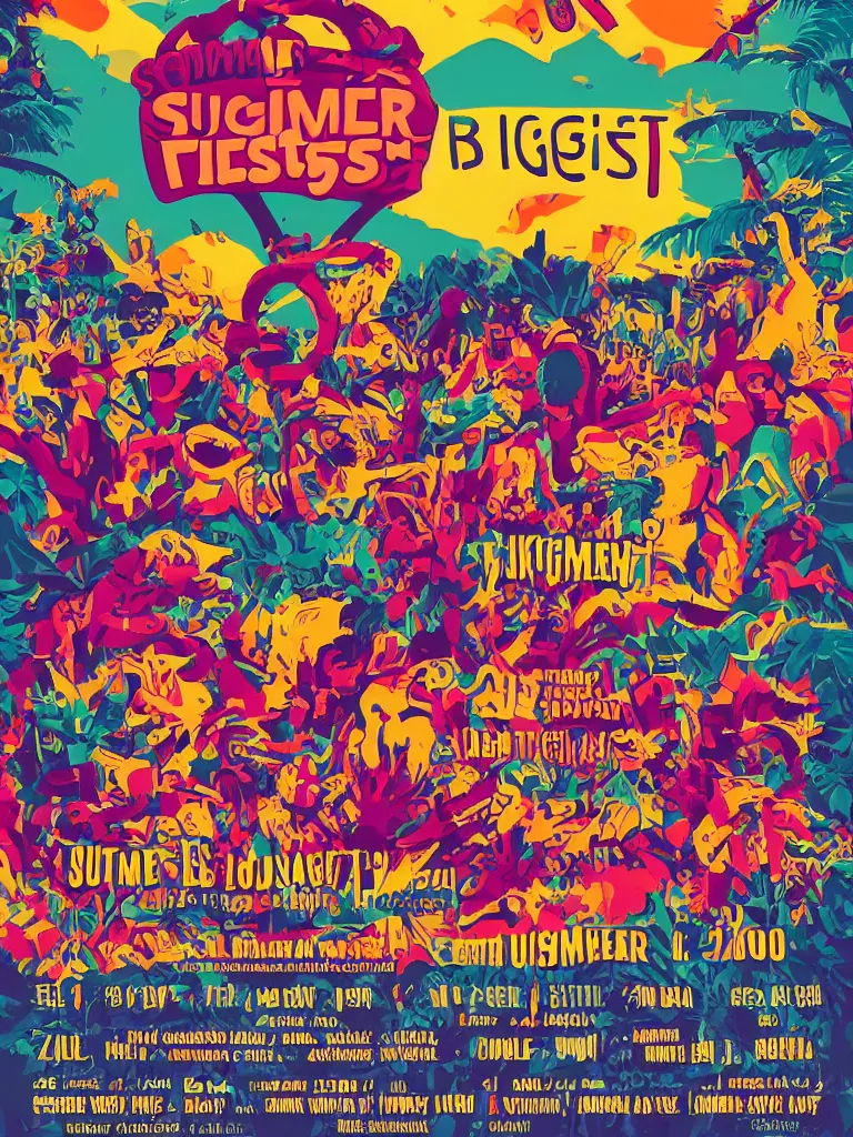 Image similar to poster for a summer festival called diggerfest in the united kingdom, rdigger land, really good vibes, colorful