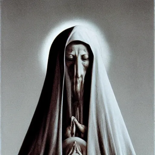 Image similar to our lady of sorrows by zdzisław beksinski, by zdzisław beksinski, by zdzisław beksinski, by zdzisław beksinski, by zdzisław beksinski