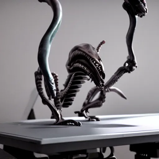 Image similar to xenomorph on a surgical table.