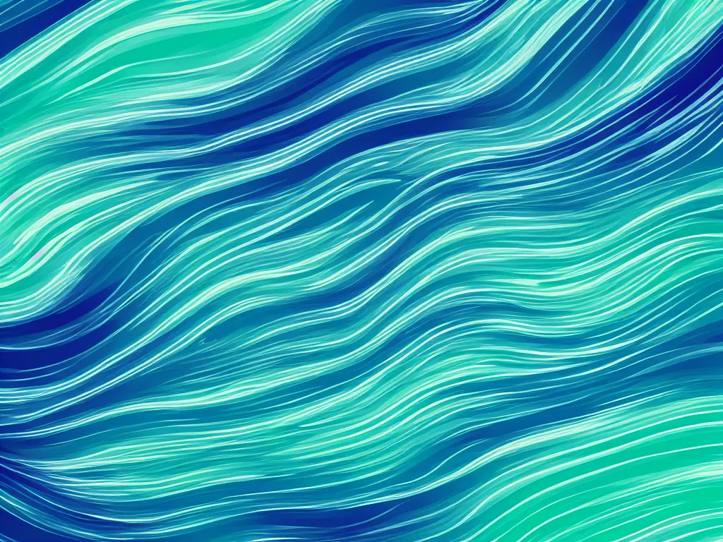Prompt: smooth waves, blue and green, graphic design background, dribble