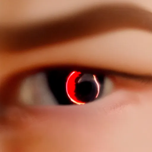 Prompt: Taylor Swift with glowing red eyes, close up, hyper detailed, tight focus