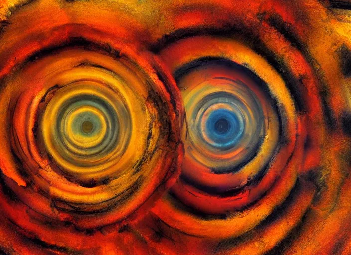 Prompt: abstract holescape, warm colors, nightmare fuel