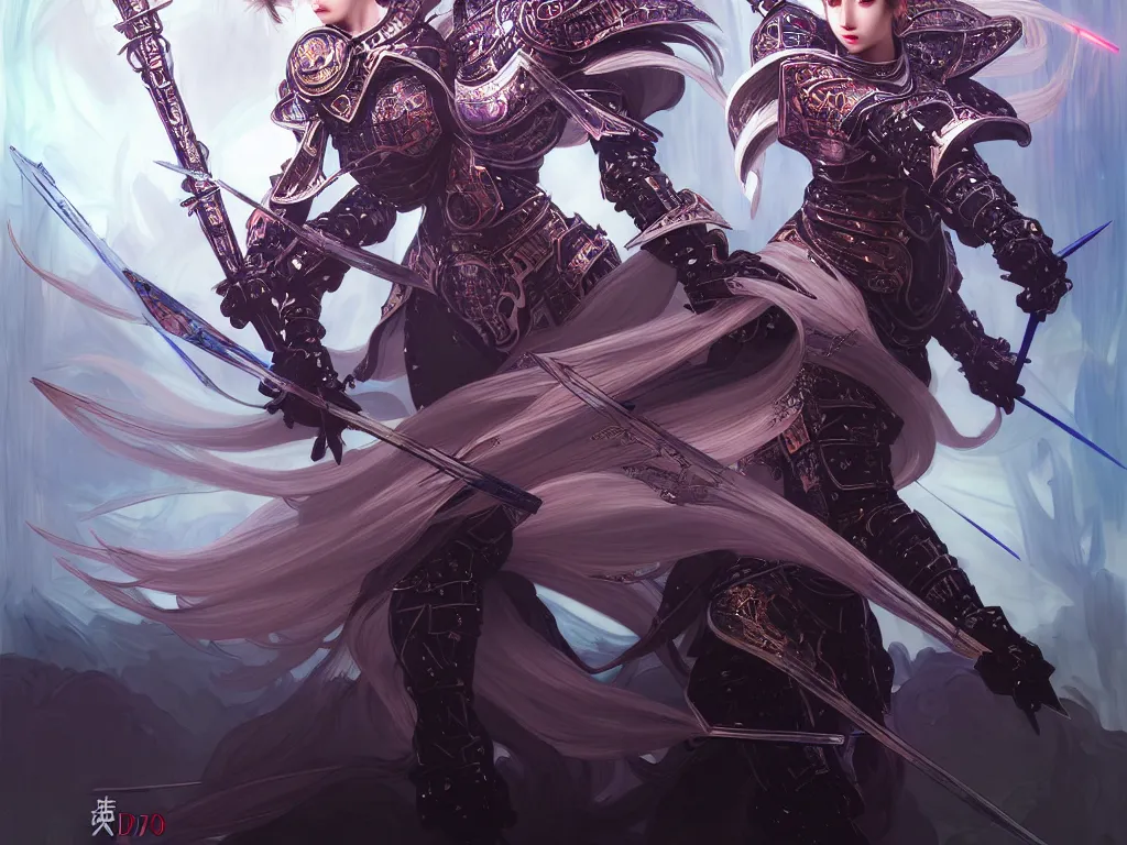 Image similar to portrait hero action pose of futuristic female knights of zodiac, abstract chinese dragon concept art, d & d, at future neon tokyo light temple, ssci - fi and fantasy, intricate and very beautiful and elegant, highly detailed, digital painting, artstation, sharp focus, illustration, art by tan zi and ayanamikodon and alphonse mucha and wlop