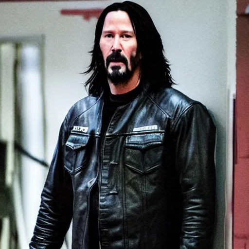 Image similar to keanu reeves in sons of anarchy 4 k detailed