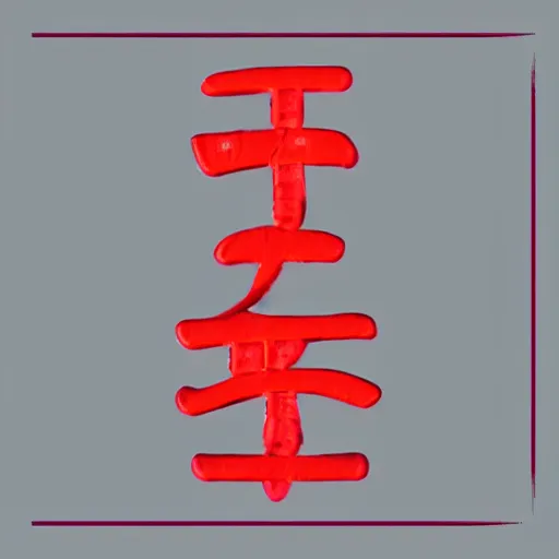 Image similar to glowing Chinese character