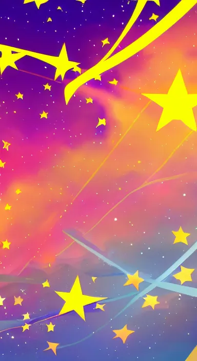 Image similar to shooting stars app background artwork, digital art, award winning