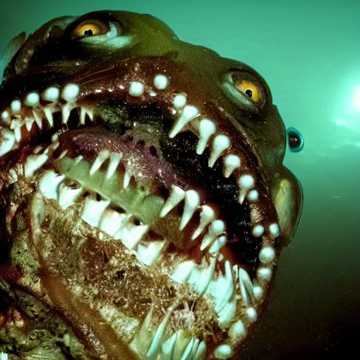 scary deep sea fish from hell big budget horror film.