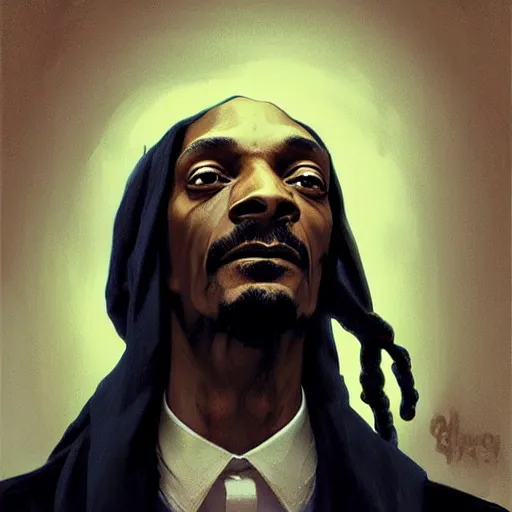 Prompt: Snoop dog , highly detailed, digital painting, artstation, concept art, sharp focus, illustration, art by greg rutkowski and alphonse mucha