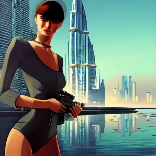 Prompt: gta : dubai, by ilya kuvshinov