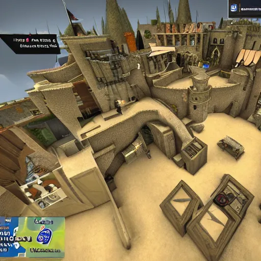 Image similar to counterstrike screenshot of the map de_disneyland