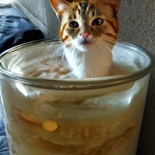 Image similar to cats as liquid