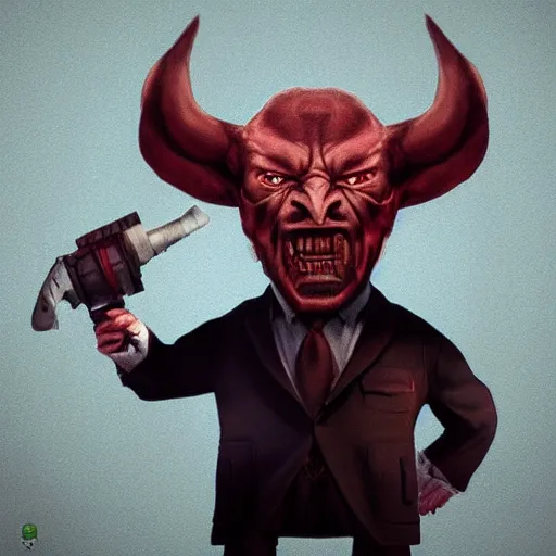 Prompt: putin as a demon, concept art by xi gang, trending on instagram, neo - dada, official art, iso 2 0 0, rendered in maya