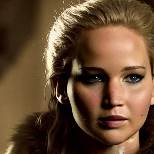 Prompt: polaroid shot of jennifer lawrence in game of thrones audition