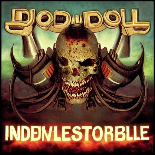 Image similar to indestructible by disturbed album cover but its soup