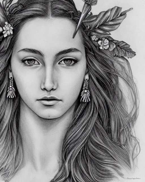 beautiful greek goddess drawings