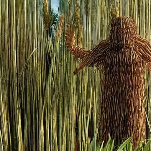 Image similar to a giant, reed - dwelling creature that's too powerful for anyone except god to control.