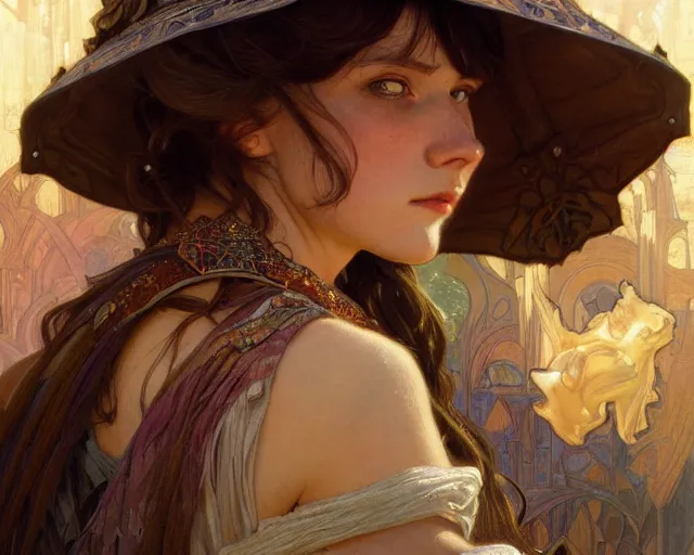 Image similar to photography of dorothea sharp, deep focus, d & d, fantasy, intricate, elegant, highly detailed, digital painting, artstation, concept art, matte, sharp focus, illustration, hearthstone, art by artgerm and greg rutkowski and alphonse mucha