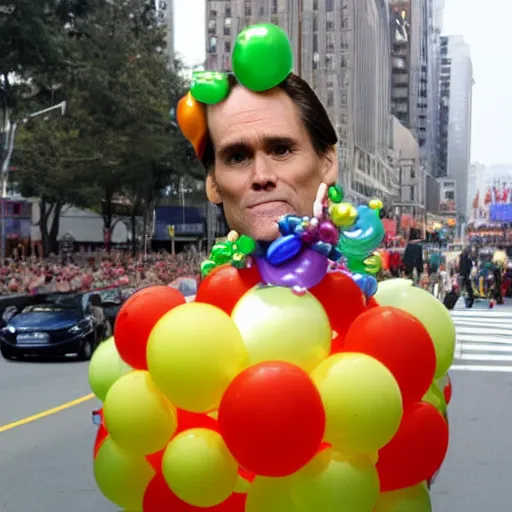 Image similar to jim carrey as a parade balloon