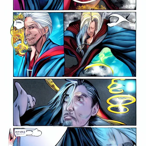 Prompt: sephiroth as doctor stephen strange