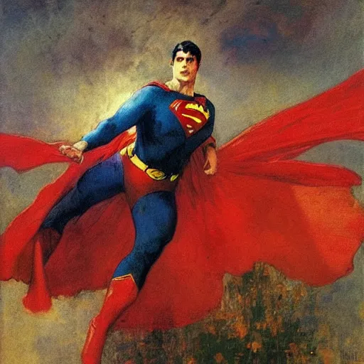 Image similar to superman by ilya repin