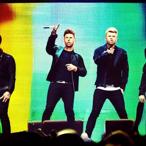 Prompt: westlife on stage